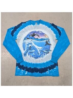 Vintage 1997 Liquid Blue Polar Bear Artic long sleeve shirt